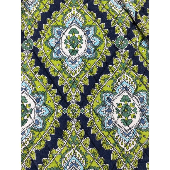 Vera Bradley Backsack String Bag Backpack Cambridge Blue & Green - Picture 6 of 12